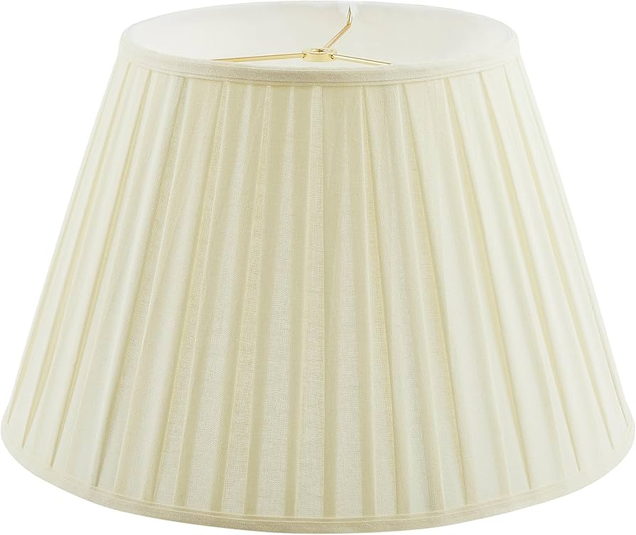 Aspen Creative 33202 Box Pleated Large Empire Spider Construction Lamp Shade, Off-White Linen Fab... | Amazon (US)
