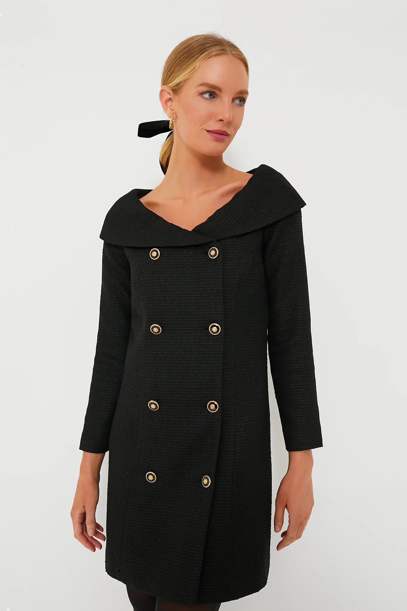 Black Tweed Blanche Dress | Tuckernuck (US)