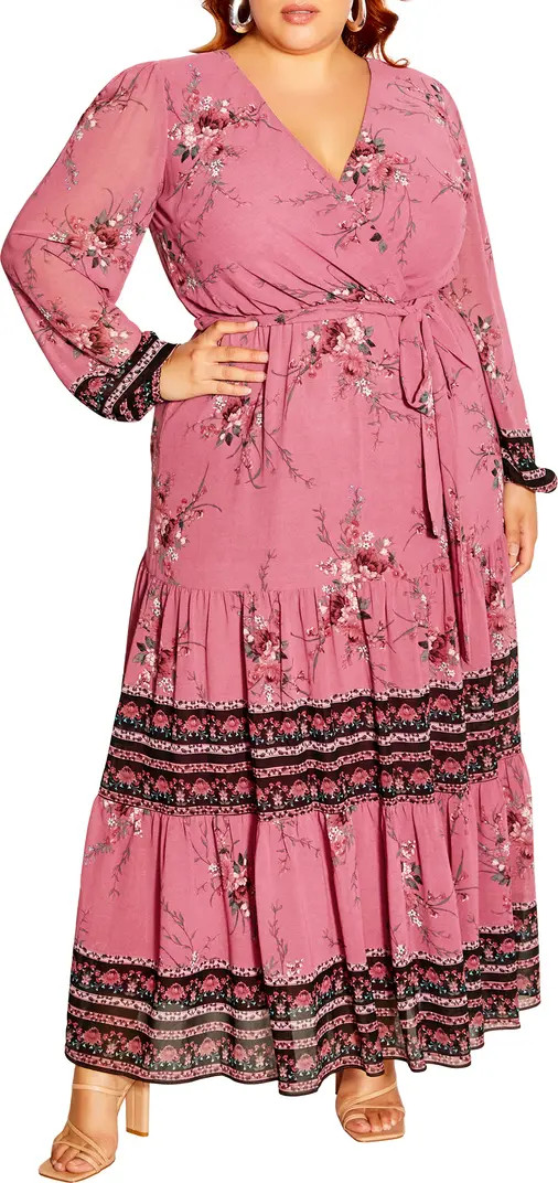 Pippa Floral Long Sleeve V-Neck Maxi Dress | Nordstrom