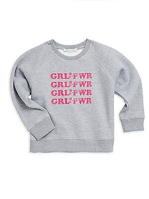 Rebecca Minkoff Women's Little Girl's & Girl's Grl Pwr Sweatshirt - Grey Pink - Size 4 | Saks Fifth Avenue