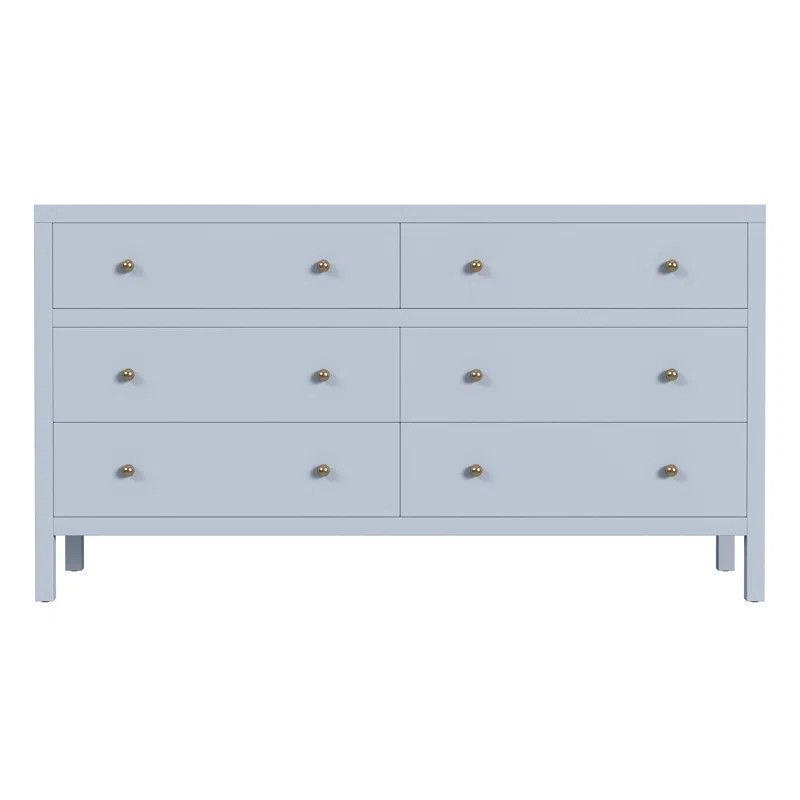Celine 6-Drawer Dresser, Light Blue | Wayfair North America