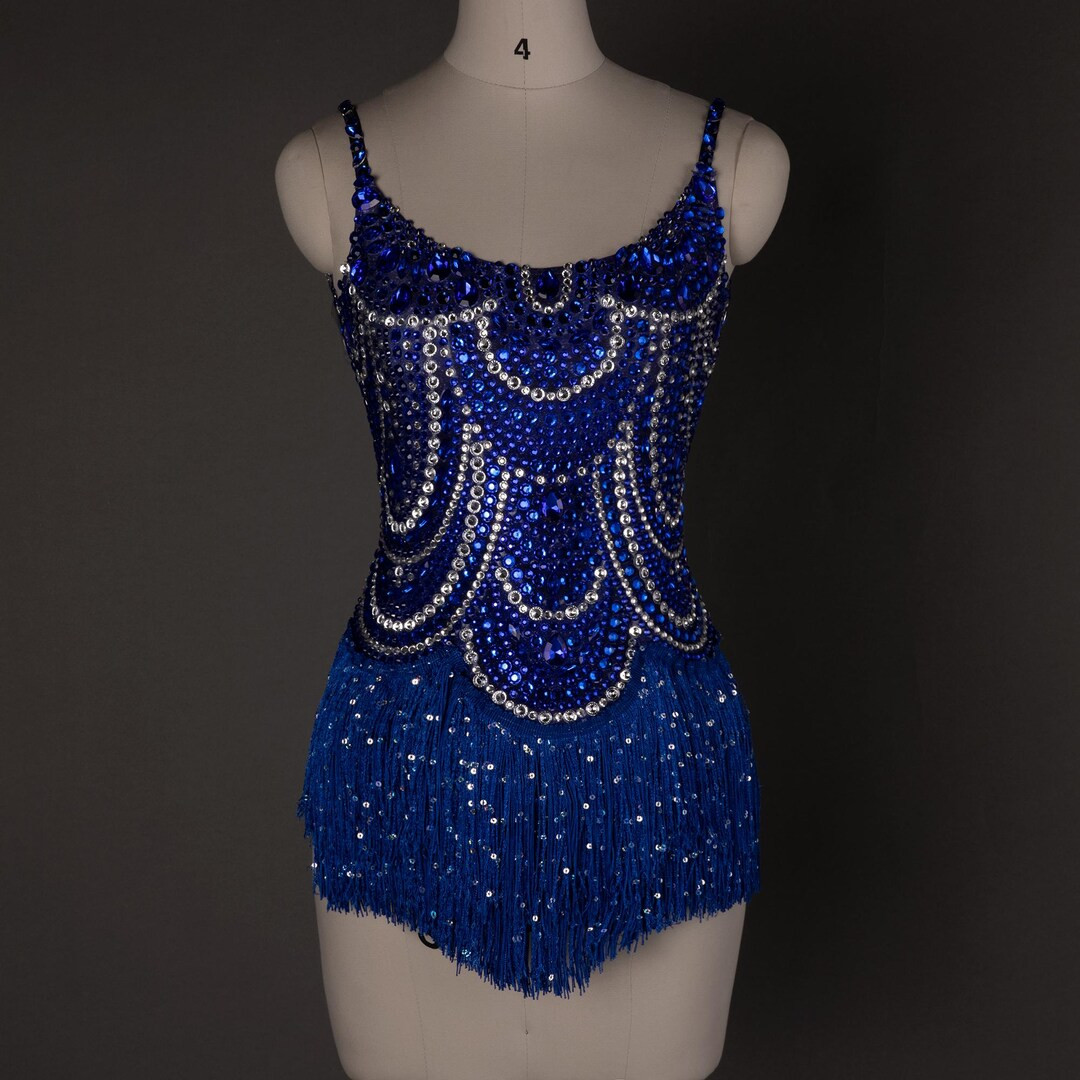 Strap Fringe Rhinestone Bodysuit, Acmefun Blue Eras Tour Outfit, Rave Party Wear, Taylor Swift Co... | Etsy (US)