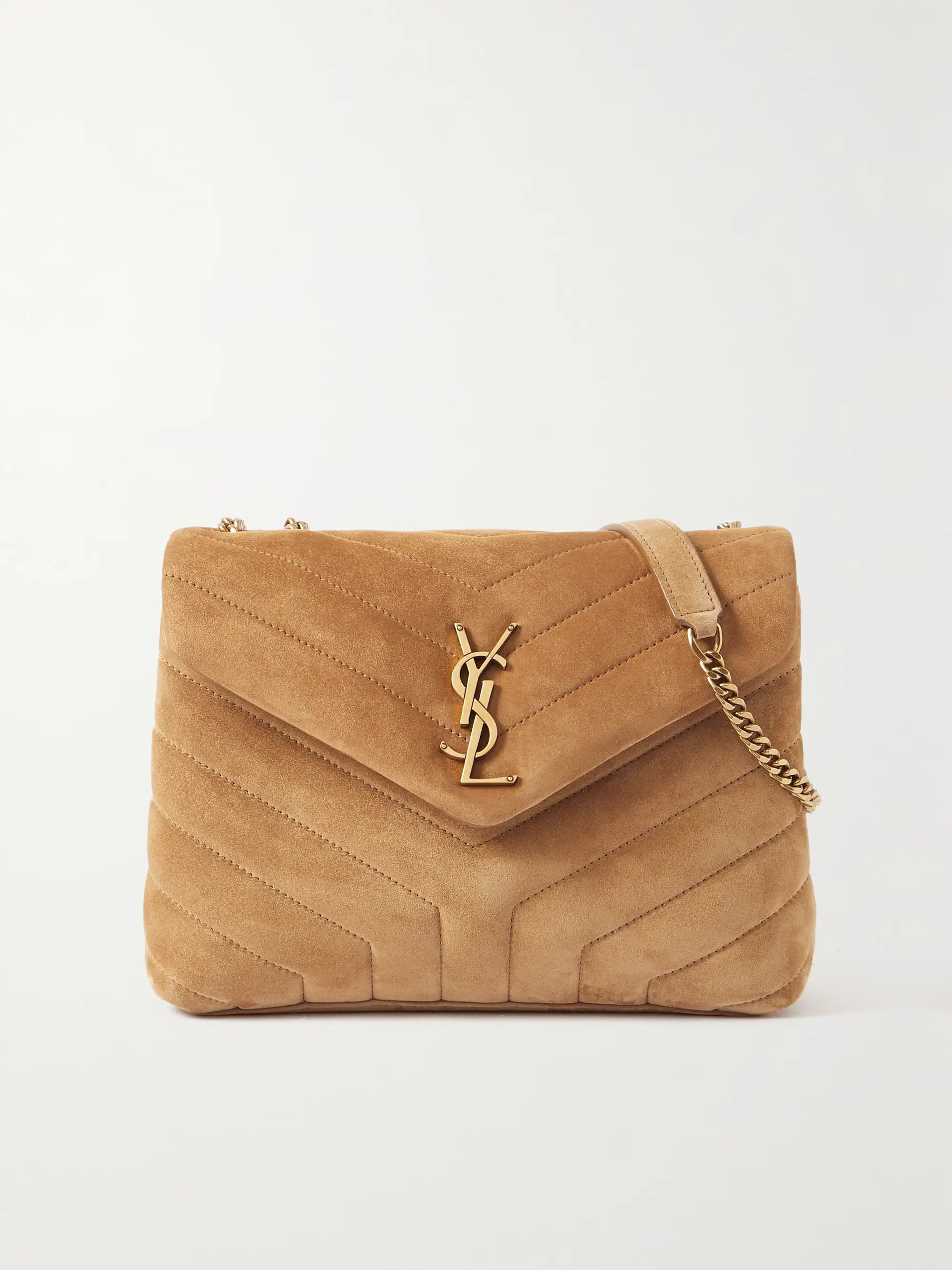 SAINT LAURENT Loulou small quilted suede shoulder bag | NET-A-PORTER | NET-A-PORTER (UK & EU)