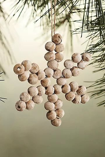 Snowflake Wood Ornament | Anthropologie (US)