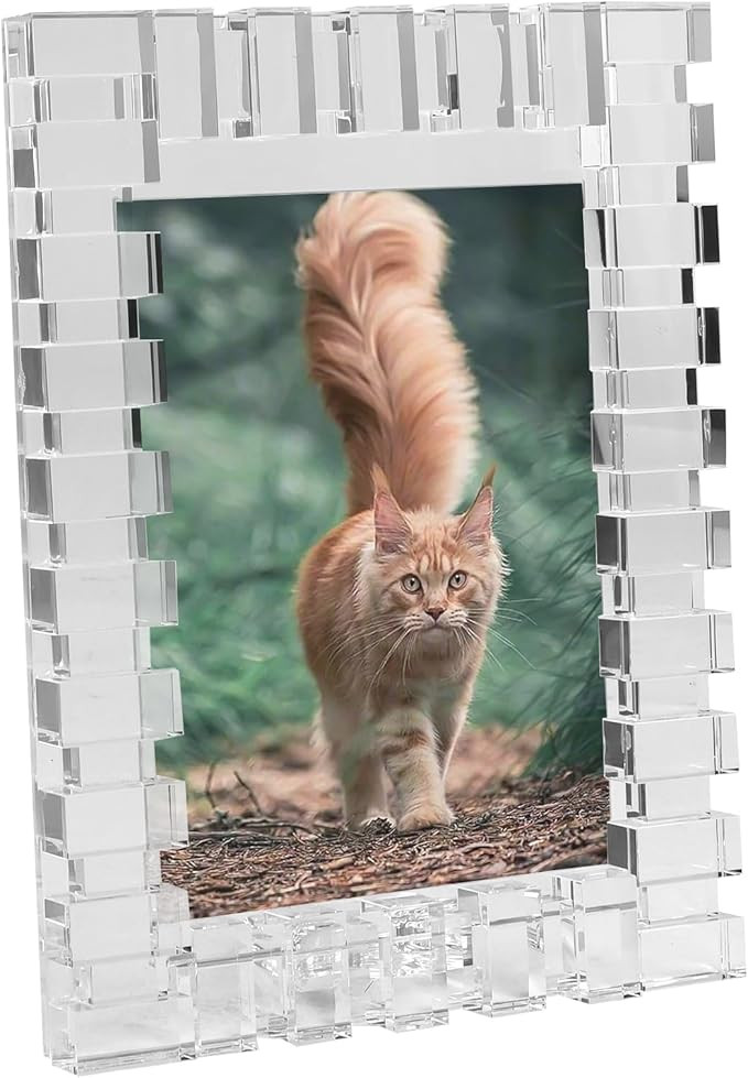 kitCom 5x7Inch Crystal Wedding Frame of Keepsake Photo Frames, Crystal Picture Frames with Sparkl... | Amazon (US)