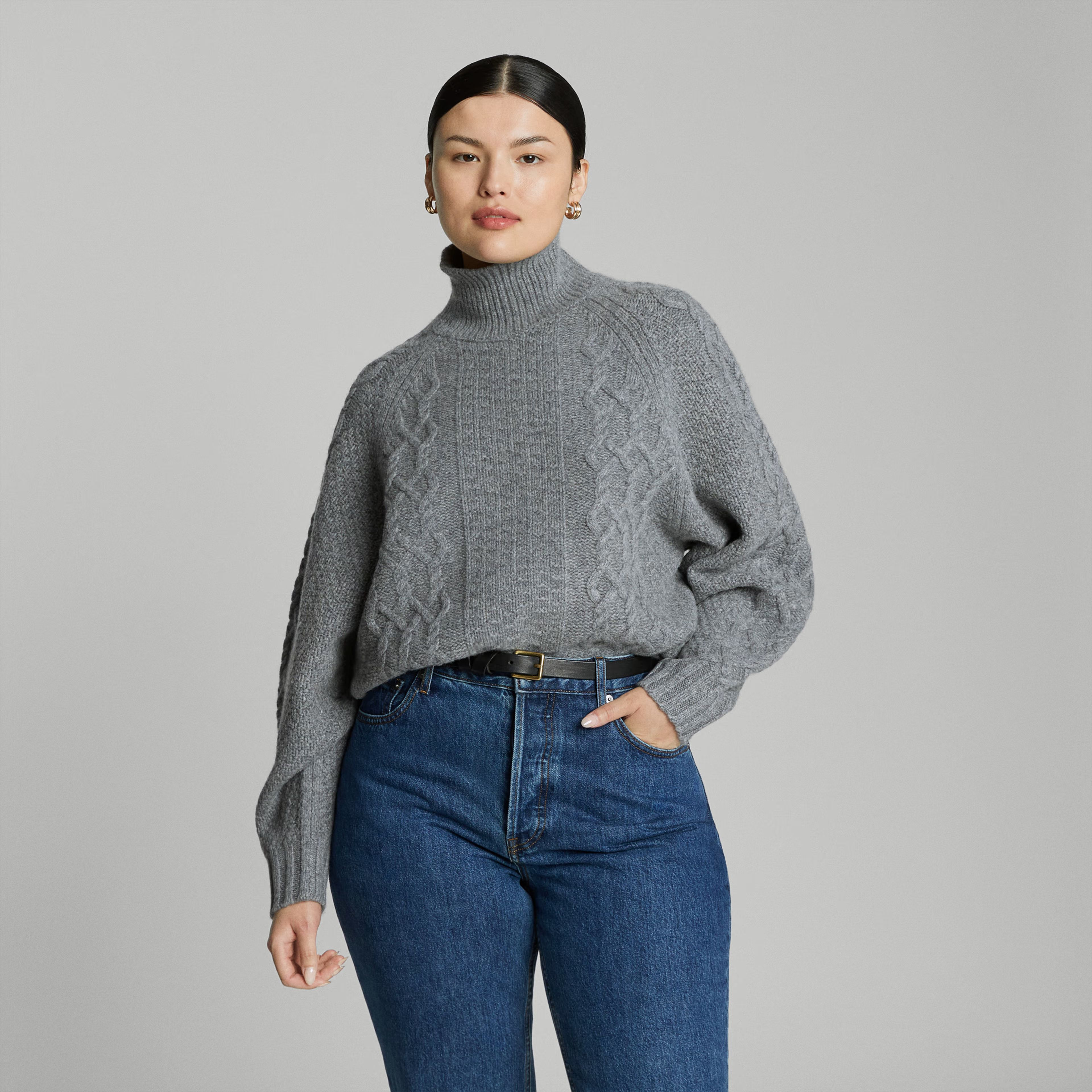 The Felted Merino Cable Sweater | Everlane