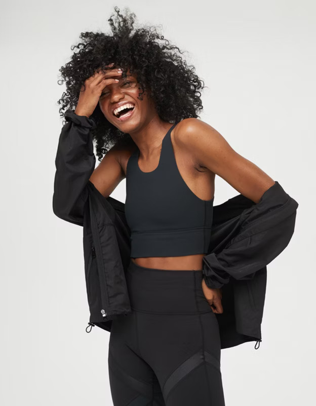 OFFLINE Ribbed Longline Sports Bra | American Eagle Outfitters (US & CA)