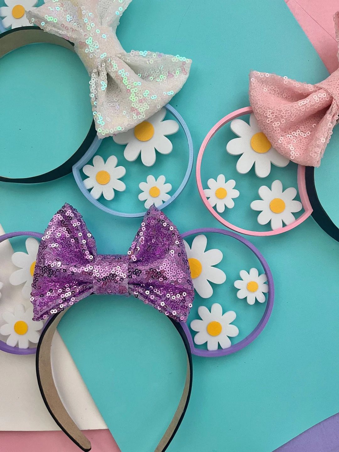 Floral Minnie Ears 3d Printed - Etsy | Etsy (US)