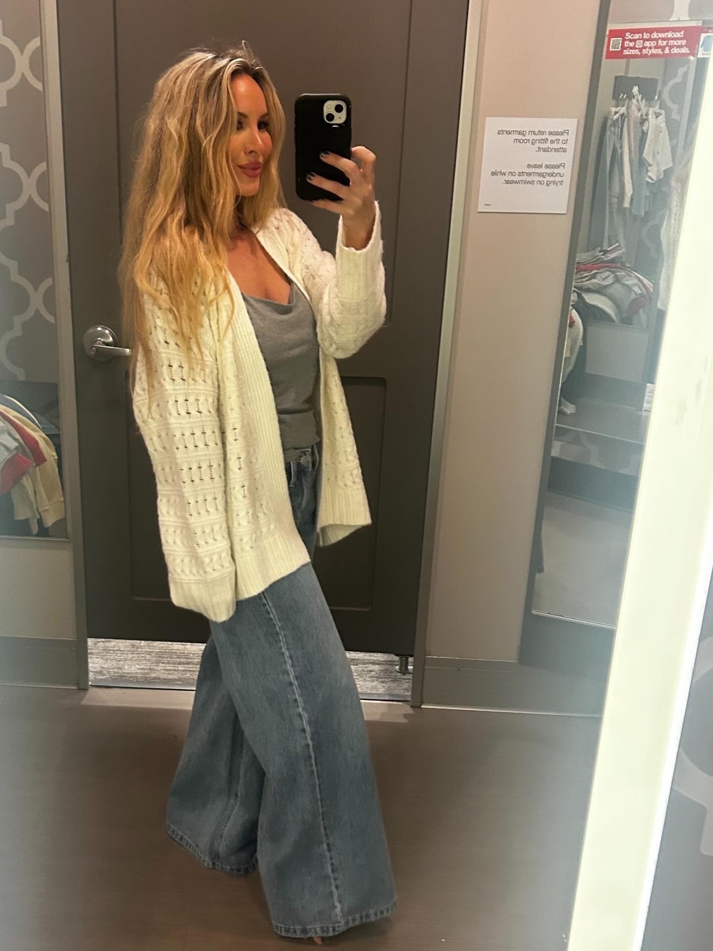 Good denim the perfect cami and the softest cardigan 

#LTKmomlife #LTKdayinmylife #LTKootd