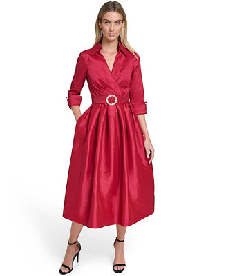 Jessica Howard Women's Collared V-Neck Shirt Dress - Macy's | Macy's