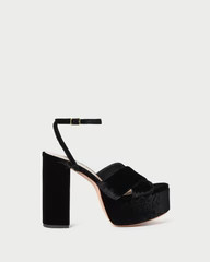 Loretta Black Velvet Platform Sandal | Loeffler Randall