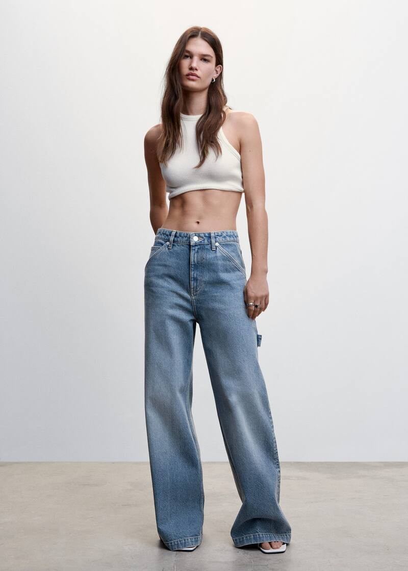 Wideleg-Jeansm mit niedriger Bundhöhe | MANGO (DE)