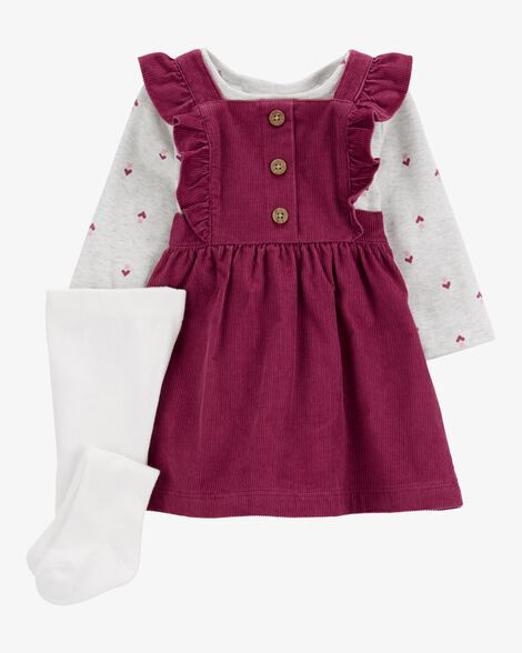 Baby 3-Piece Maroon Jumper Set | Carter's Inc
