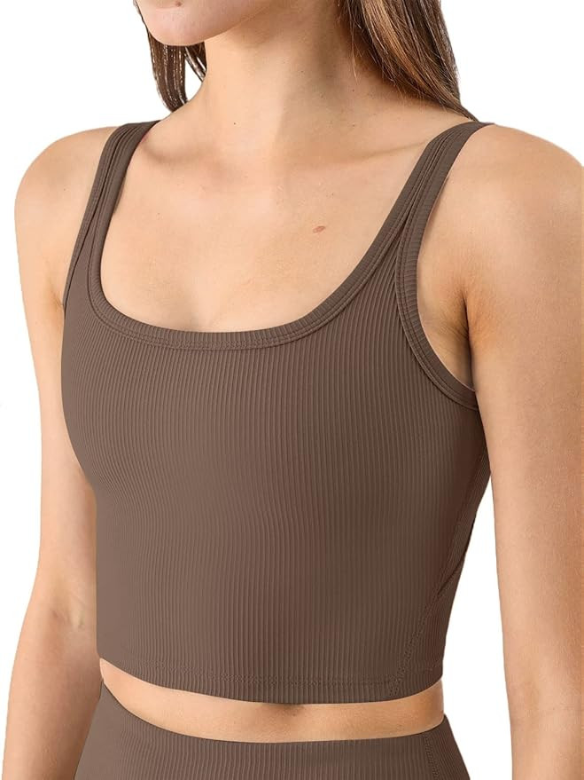 KIKIWING Women's Seamless Sports Bra Workout Crop Top Tank Tops for Women Long Lined Sports Bra R... | Amazon (US)