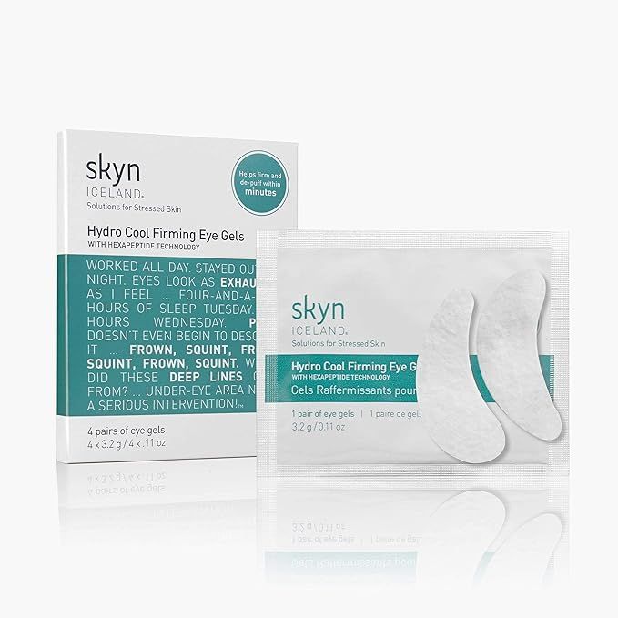 skyn ICELAND Hydro Cool Firming Eye Gels: Under-Eye Gel Patches to Firm, Tone and De-Puff Under-E... | Amazon (US)