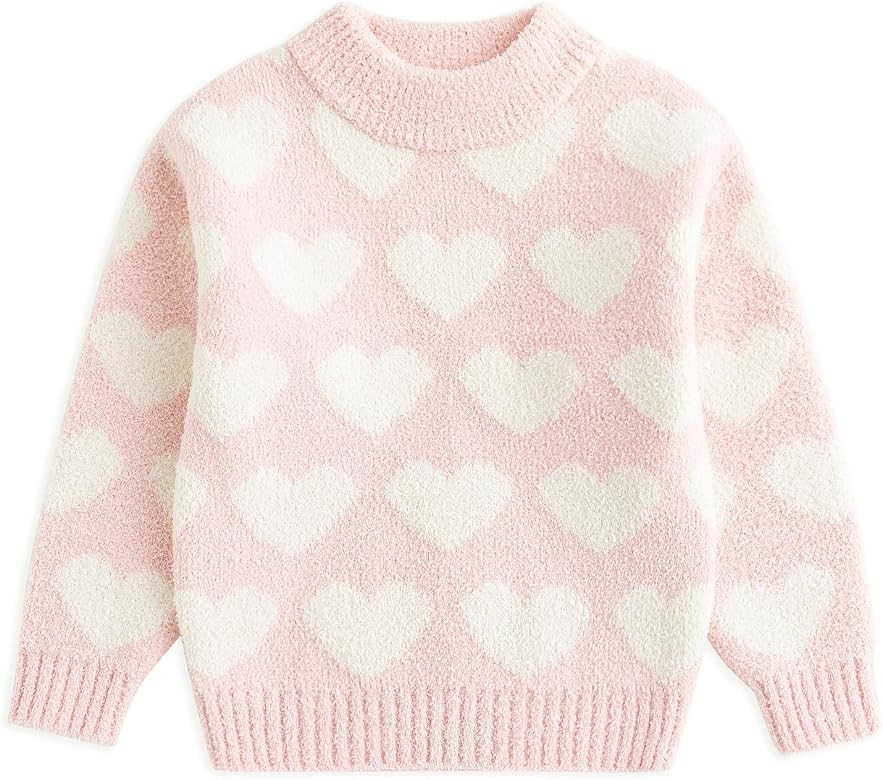 Curipeer Girl’s Long Sleeve Knit Sweater Lace Up Crewneck Cute Pullover Holiday 5-13Y | Amazon (US)