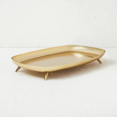 Footed Brass Tray - Opalhouse™ designed with Jungalow™ | Target