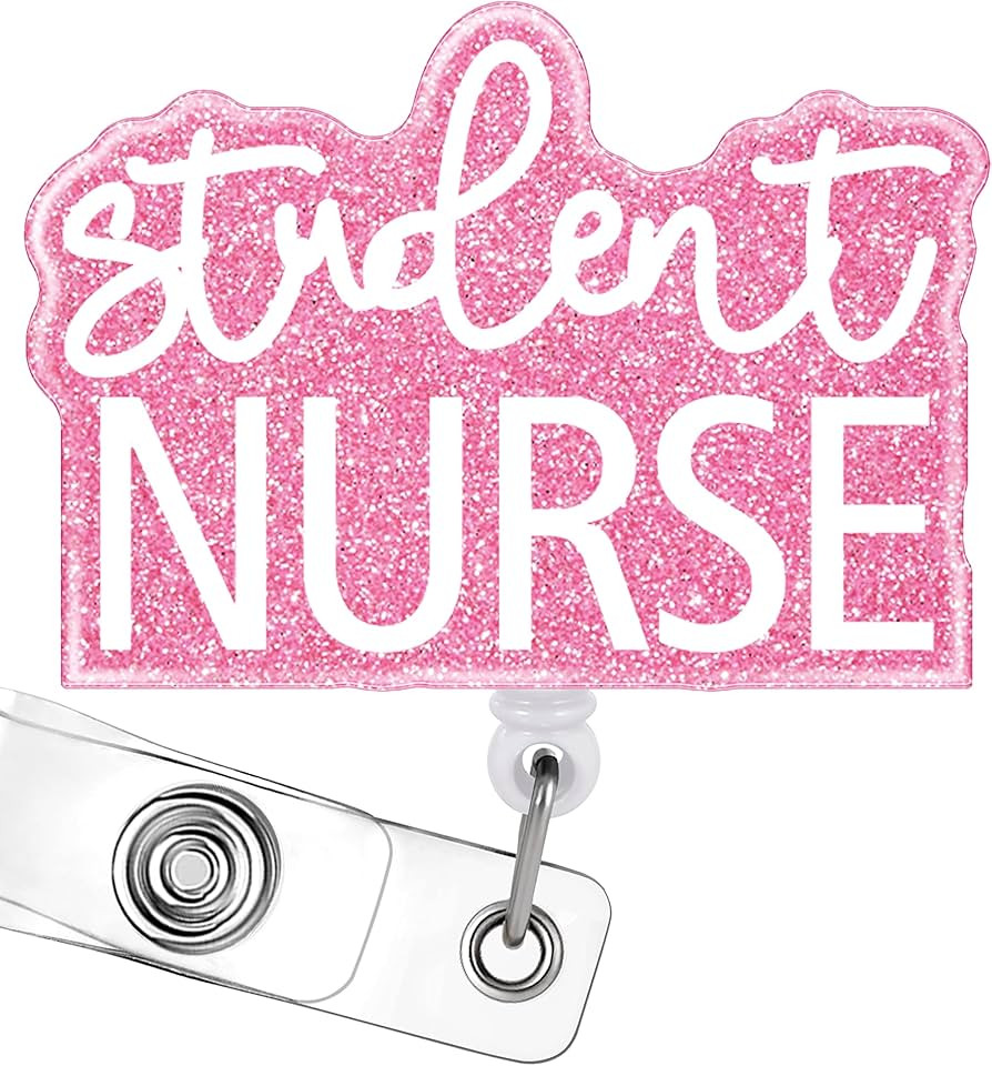 Badge Reel Holder Retractable with ID Clip for Nurse Nursing Name Tag Card Cute RN LPN Nursing St... | Amazon (US)