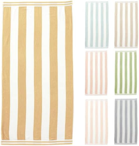 Great Bay Home Luxury Cabana Resort Striped Beach Towels Plush 4 Pack 30” x 60” Large Thick P... | Amazon (US)