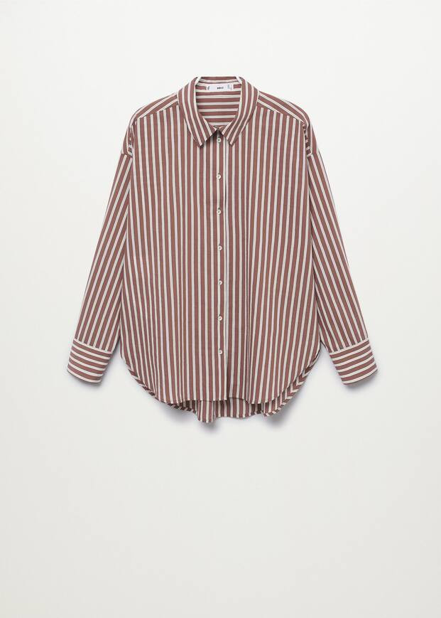 Striped cotton shirt | MANGO (US)