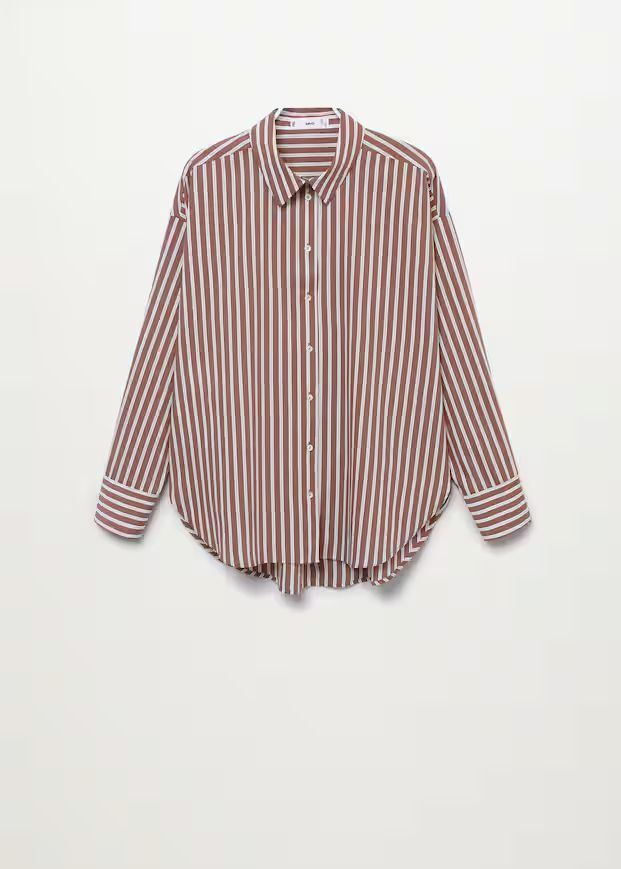 Striped cotton shirt | MANGO (US)