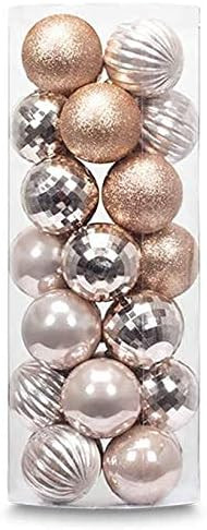 Amazon.com: AUXO-FUN 1.57" 28ct shatterproof Christmas Ball Ornaments in 4 Classic finishes for C... | Amazon (US)