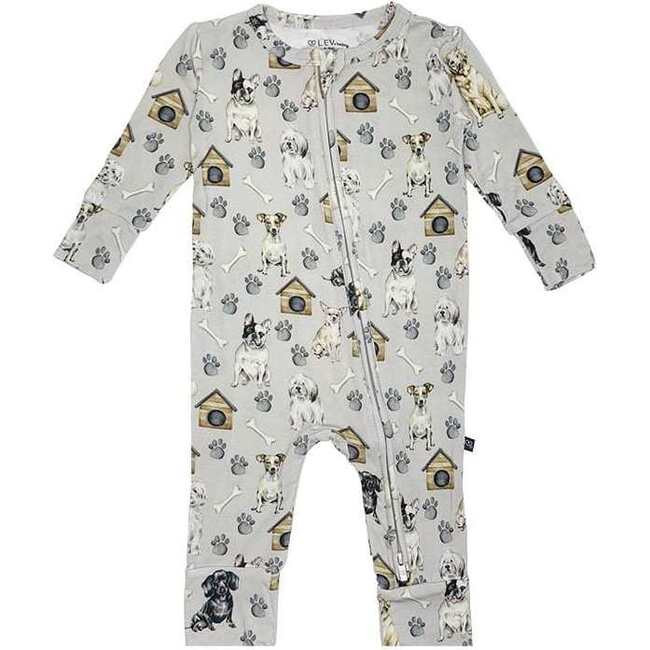 Lev Baby | Dakota Zippered Romper (Grey, Size 12-18M) | Maisonette | Maisonette