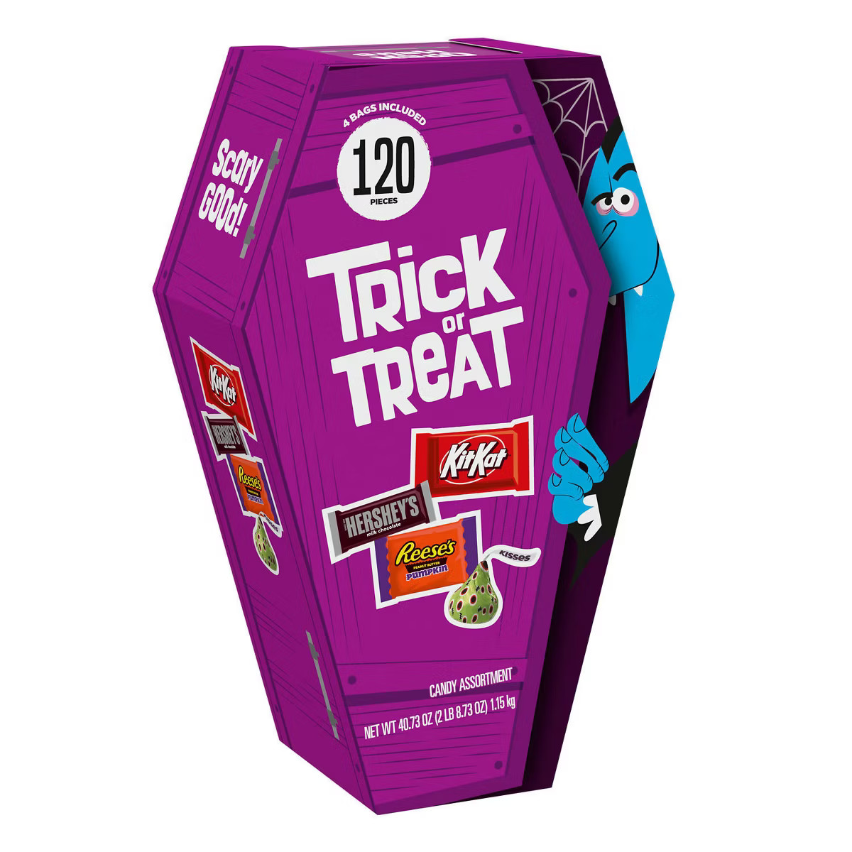 Hershey's Milk Chocolate Assorted Trick or Treat Halloween Candy Coffin Gift Box - 120pc/40.73oz | Target