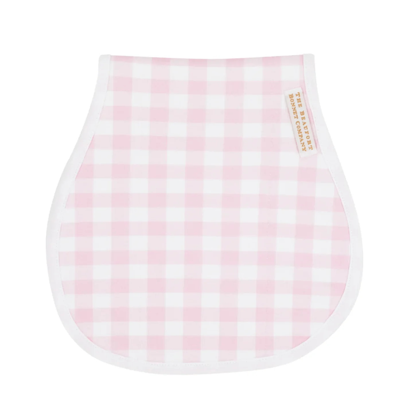 oopsie daisy burp cloth in palm beach pink gingham | Ellifox