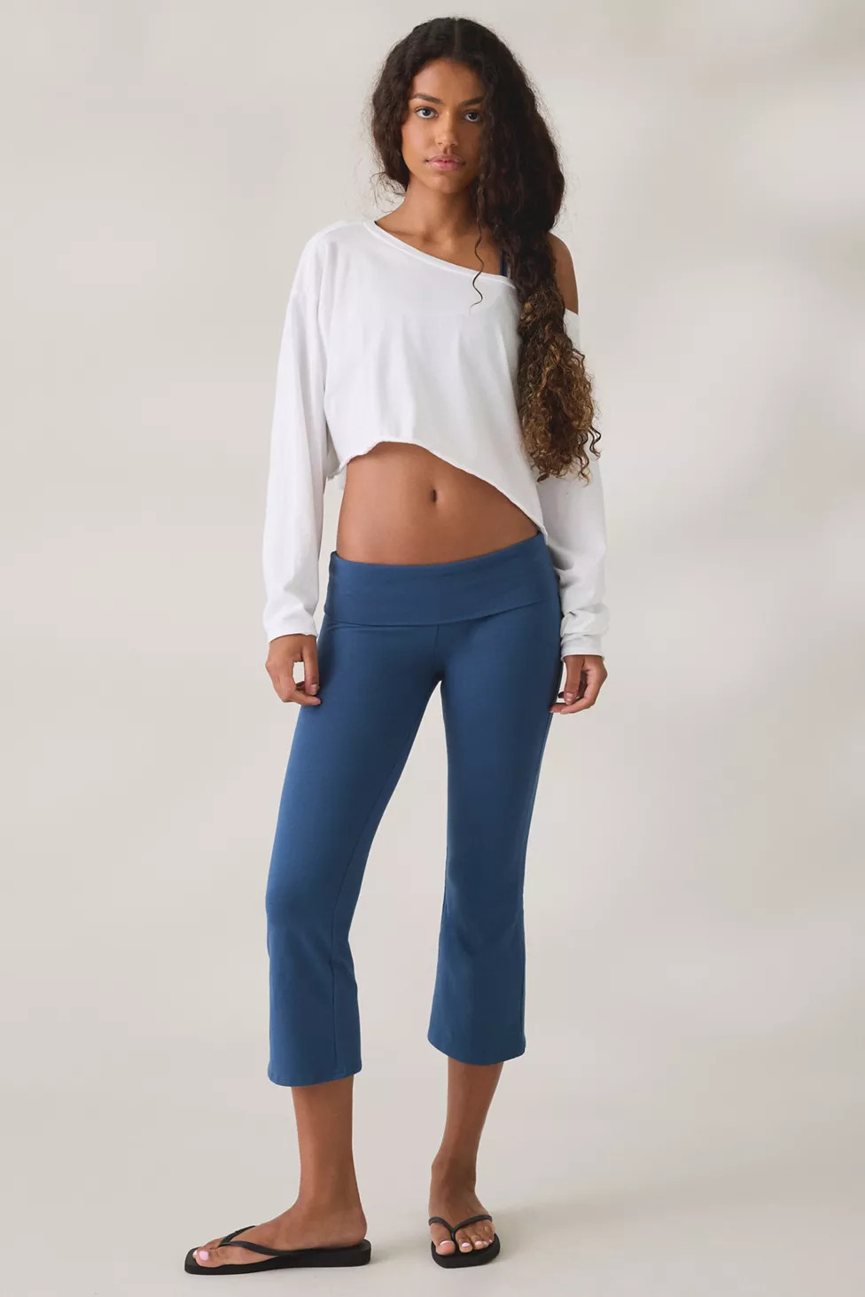 Out From Under Bec Cropped Foldover Kick Flare Pants | Urban Outfitters (US and RoW)