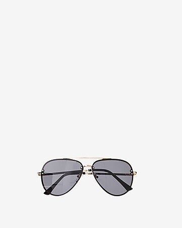 rimless aviator sunglasses | Express