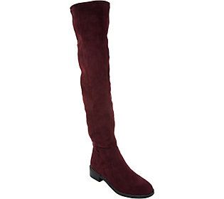 Franco Sarto Faux Suede Over-the-Knee Boots -Bailey | QVC