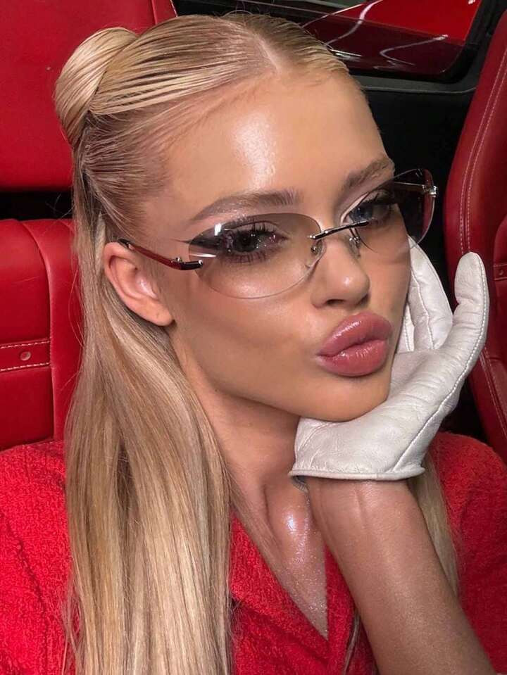 1pc Y2K Futuristic Tech Style Black Sports Fashion Glasses, Fashionable For Daily Wear, Street St... | SHEIN