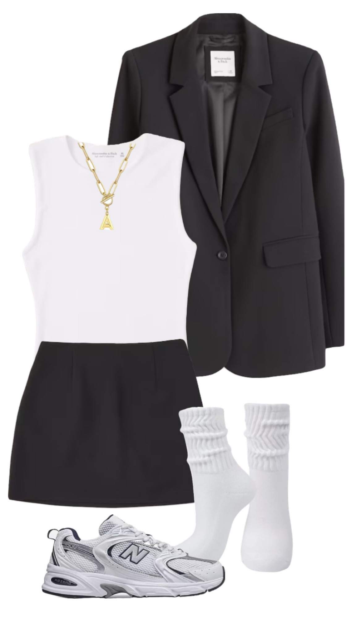 a super cute sporty-workwear look with the iconic new balance sneakers! 

#newbalance #skort #abercrombie #amazon 

#LTKworkwear #LTKfit #LTKstyletip