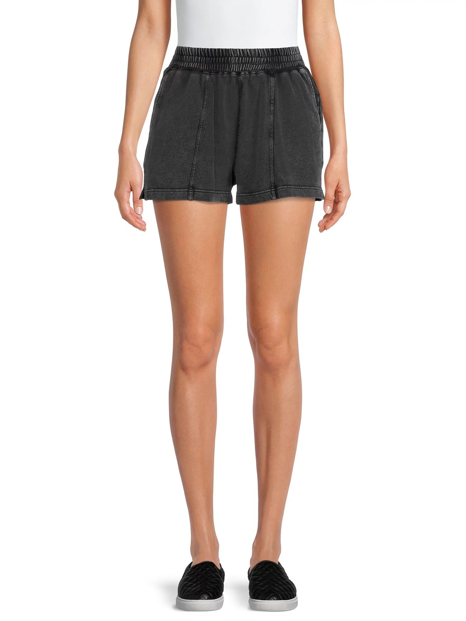 Time And Tru Women's Washed Finish Pull-On Shorts - Walmart.com | Walmart (US)