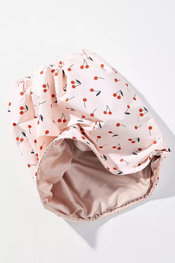 Cherry Print Satin-Lined Flexi Shower Cap | Anthropologie (US)
