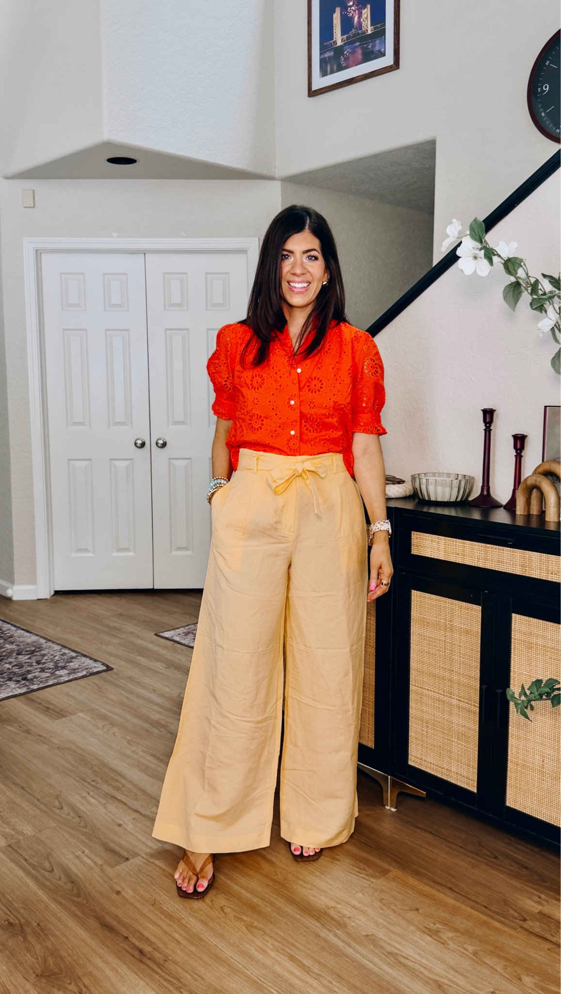 Summer workwear on sale
In a medium blouse but need to size down
8 in paper bag linen pants

#LTKSaleAlert #LTKMidsize #LTKOver40