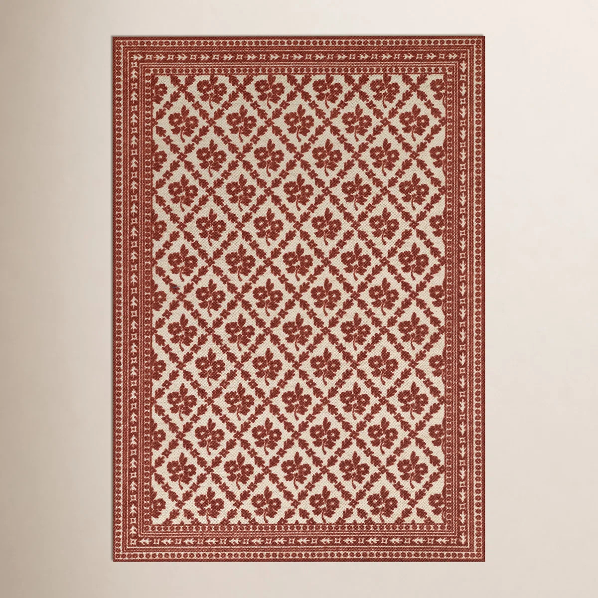Birch Lane\u2122 Anders Traditional Floral Wool and Nylon Rust Area Rug | Birch Lane | Birch Lane