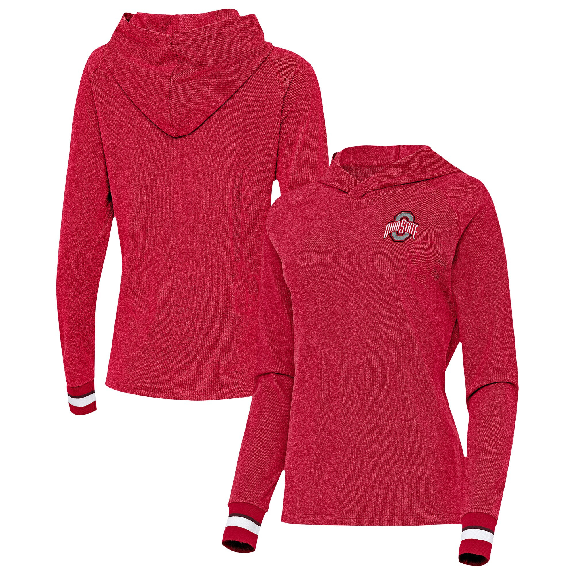 Ohio State Buckeyes Antigua Women's Trek Pullover Hoodie - Scarlet | Fanatics