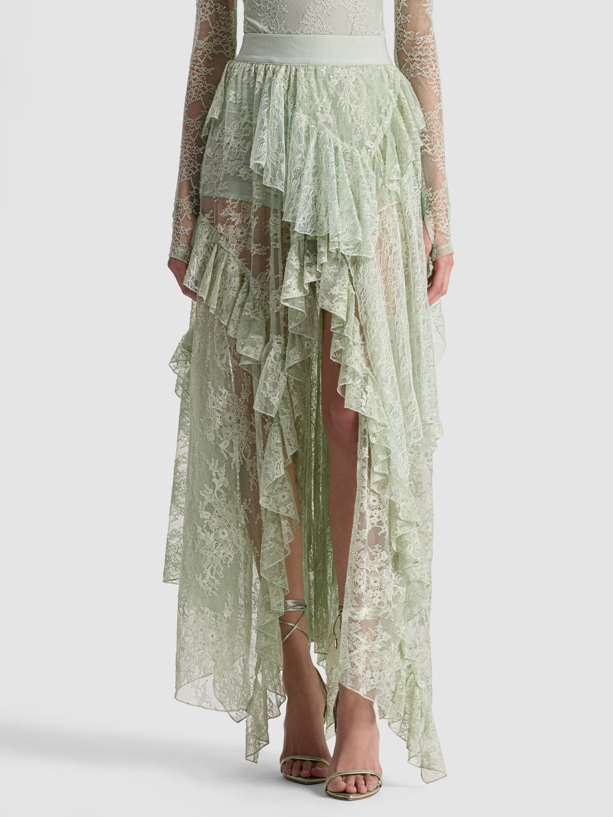 KARYS MIXED MEDIA SKIRT | Alice + Olivia