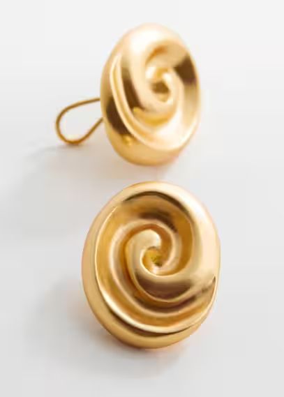 Round spiral earrings | MANGO (UK)