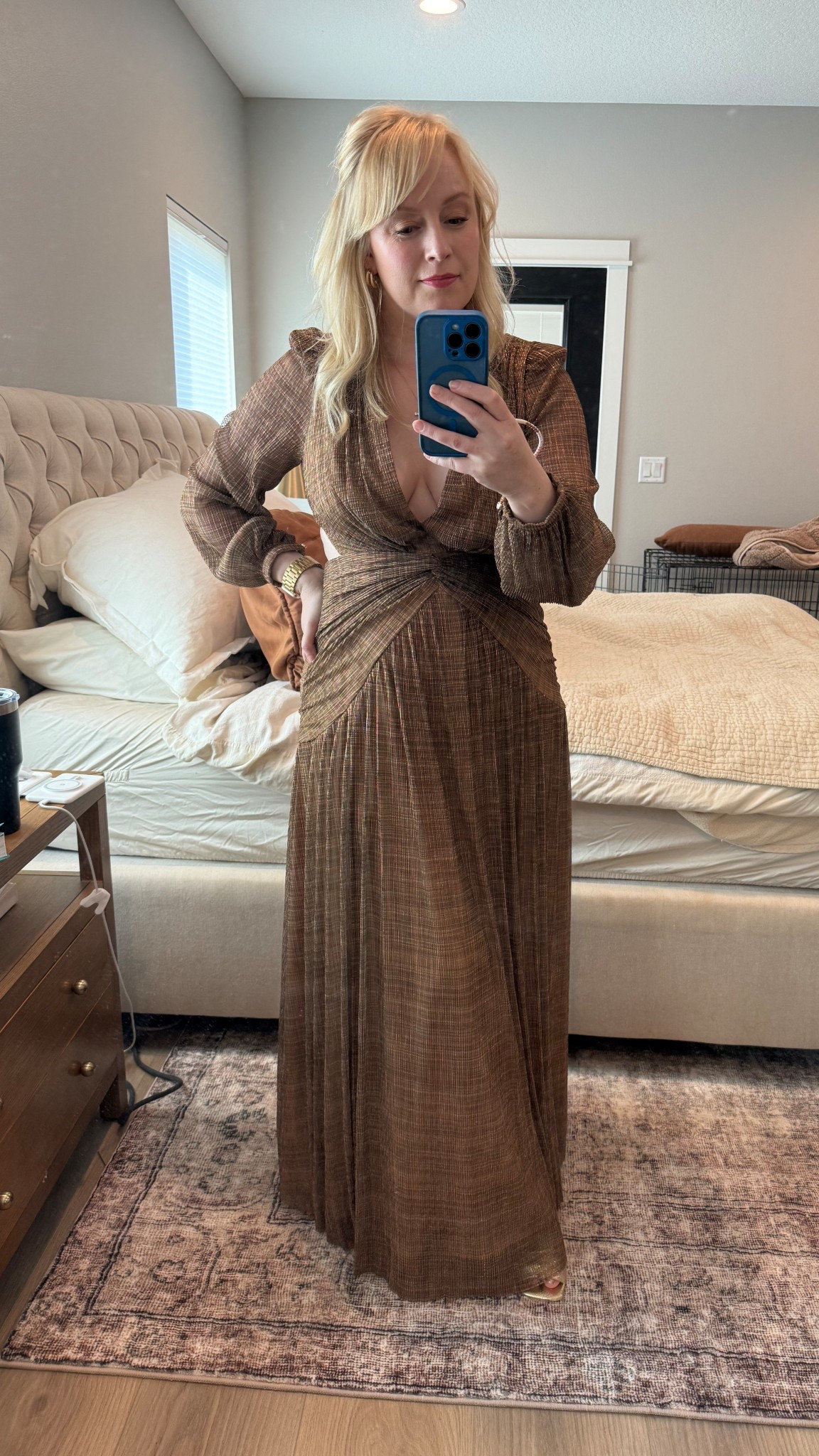 in love with this dress that I’m wearing to a wedding tonight. It is the perfect color for House of Clour autumn and springs. #hocspring #hocautumn Wedding Guest Dress 

#LTKMidsize #LTKWedding #LTKOver40