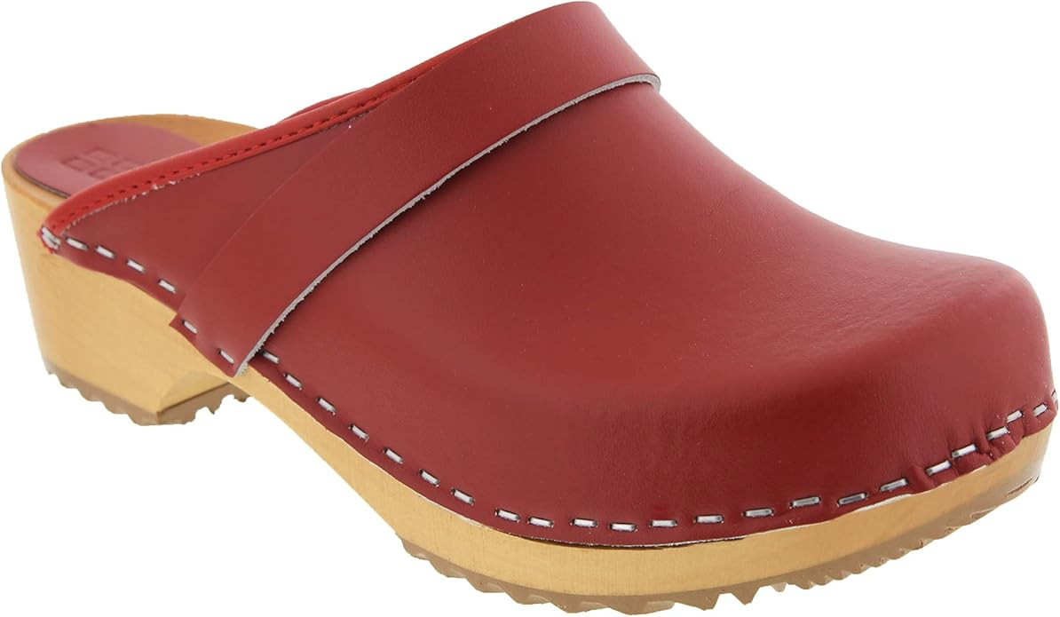 Bjork Maja Wood Open Back Leather Clogs | Amazon (US)