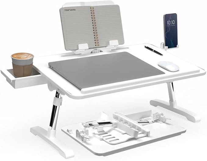 Limitless TotalDesk Portable Workstation and Lap Desk with Adjustable Height & Tilt (White) | Amazon (US)