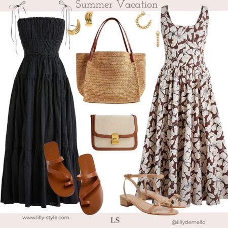 Summer vacation style. 
Love these stunning dresses. 

#LTKShoeCrush #LTKItBag #LTKTravel