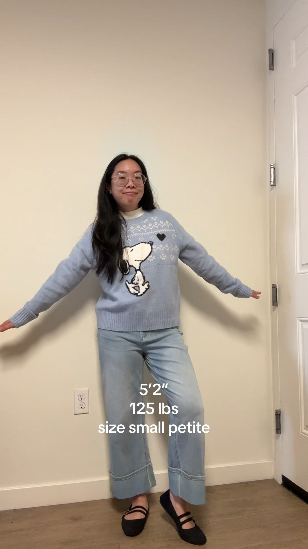 Being petite means you can fit into kid’s clothes! My Snoopy sweater is from Abercrombie Kids and I’m wearing size 15/16.

#LTKootd #LTKKids #LTKPetite