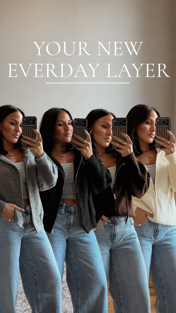 Okay THIS is the kind of basic I’ll actually buy in multiple colors. 🤎 It’s a sweater, cardigan + lightweight jacket all in one, ridiculously soft, and only $32. The throw-on-and-go layer I already know I’ll be reaching for nonstop through fall + winter.
