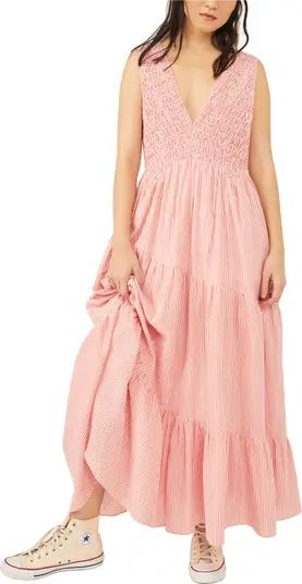 Juno Sleeveless Smocked Tiered Maxi Dress | Nordstrom