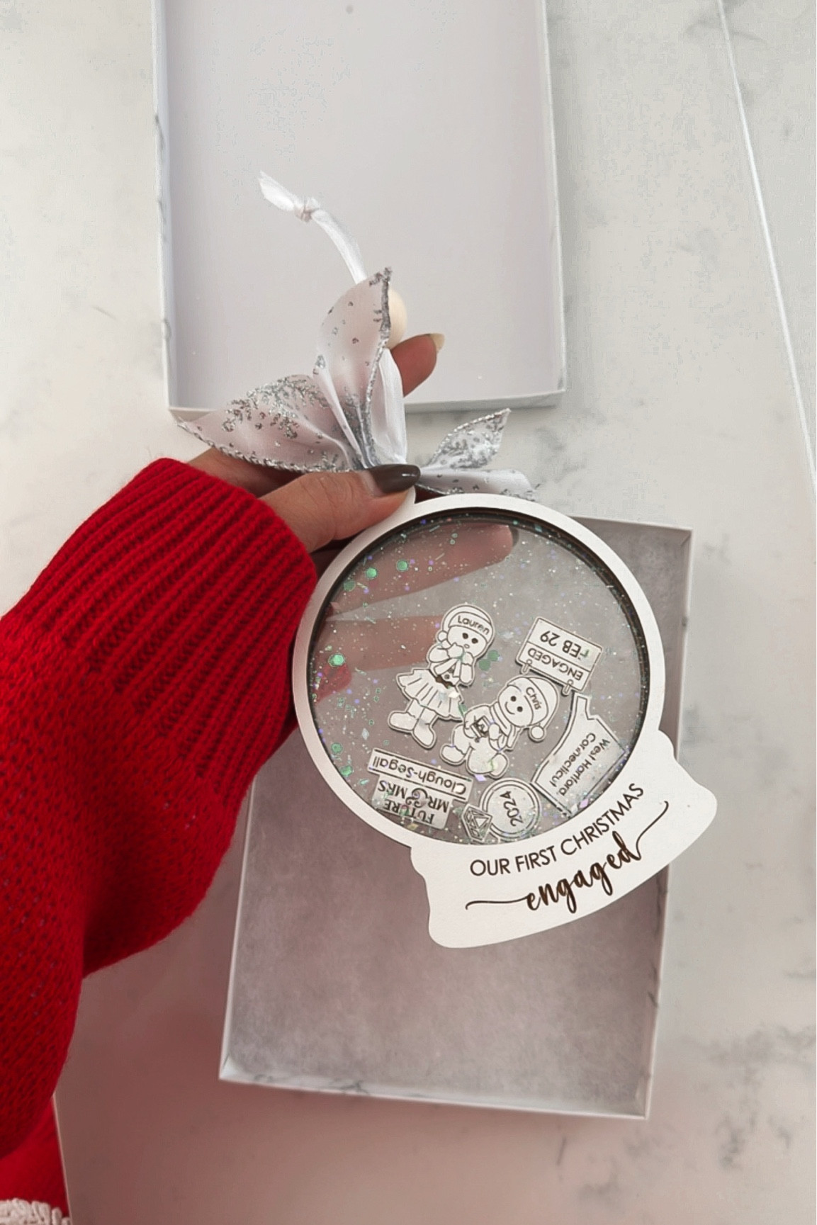 How sweet is this ornament I got for my sister in law 🥹 I had to block her from stories so she couldn’t see but can’t wait to give it to them!


Engaged gift, gift idea for newlywed, gift idea for newly engaged, Christmas gift idea, holiday gift idea, etsy find, small shop, ornament, unique ornament, personalized gift, engagement gift, snow globe, gingerbread 

#LTKHoliday #LTKGiftGuide #LTKSeasonal