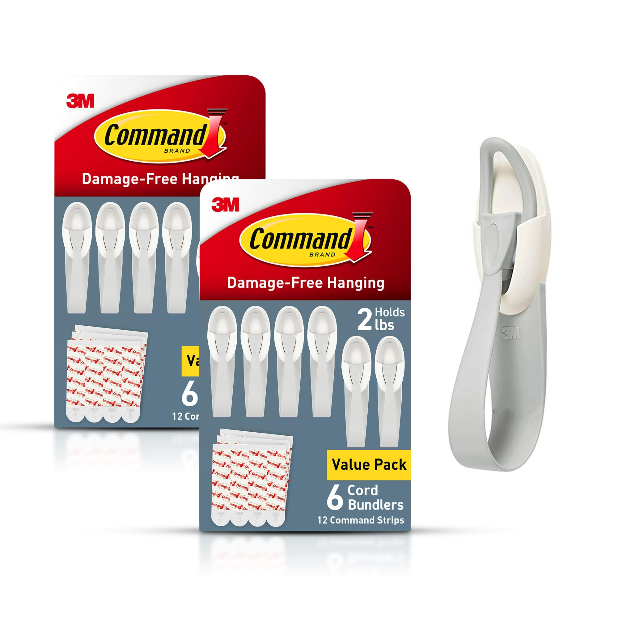 Command Cord Bundlers, Damage-Free Hanging Cord Organizer, No Tools Required for Hanging Electric... | Amazon (US)